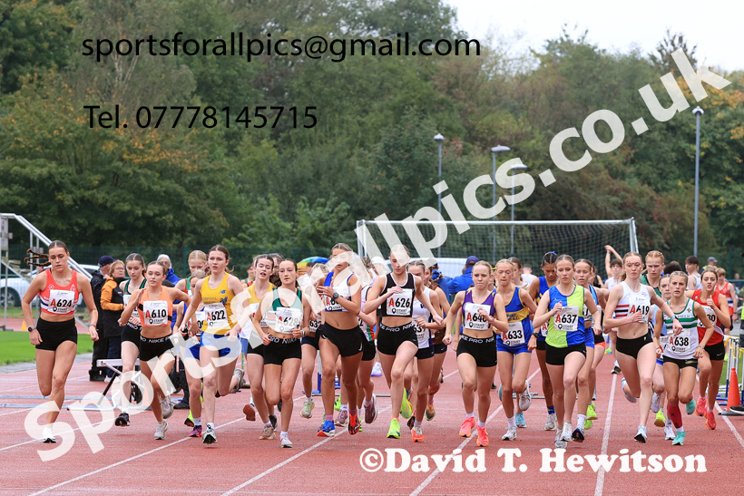 Womens Under-17s 2025 Northern Athletics Autumn Road Relays, Leigh, Lancashire. Photo: David T. Hewitson/Sports for All Pics